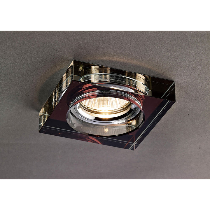 Diyas IL30822PU Crystal Downlight Deep Square Rim Only Purple Cut Out: 62mm