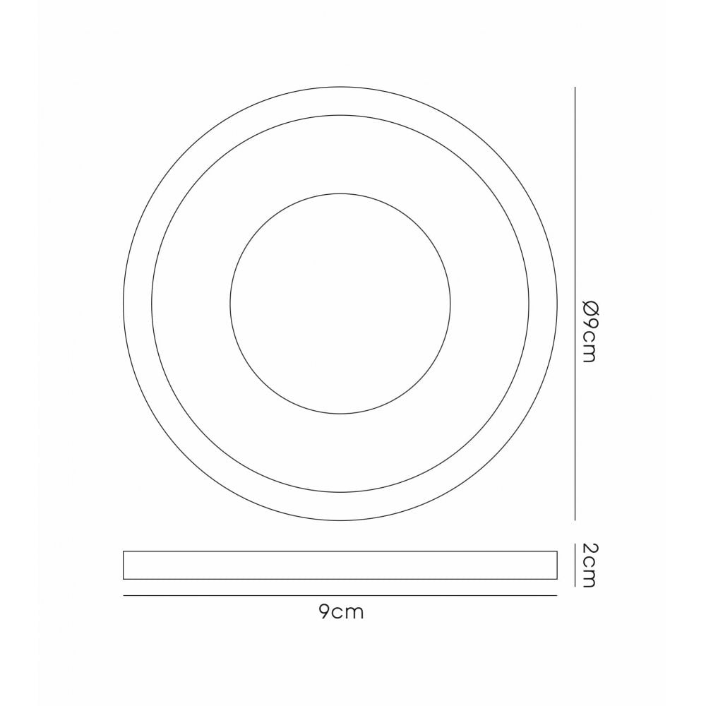 Diyas IL30821RG Crystal Downlight Deep Round Rim Only Rose Gold Cut Out: 62mm