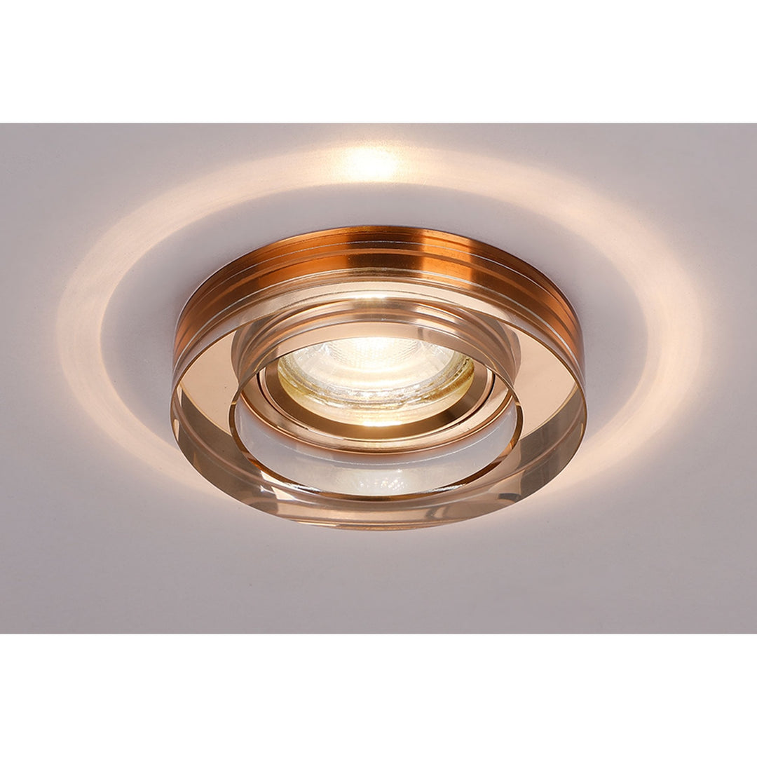 Diyas IL30821RG Crystal Downlight Deep Round Rim Only Rose Gold Cut Out: 62mm