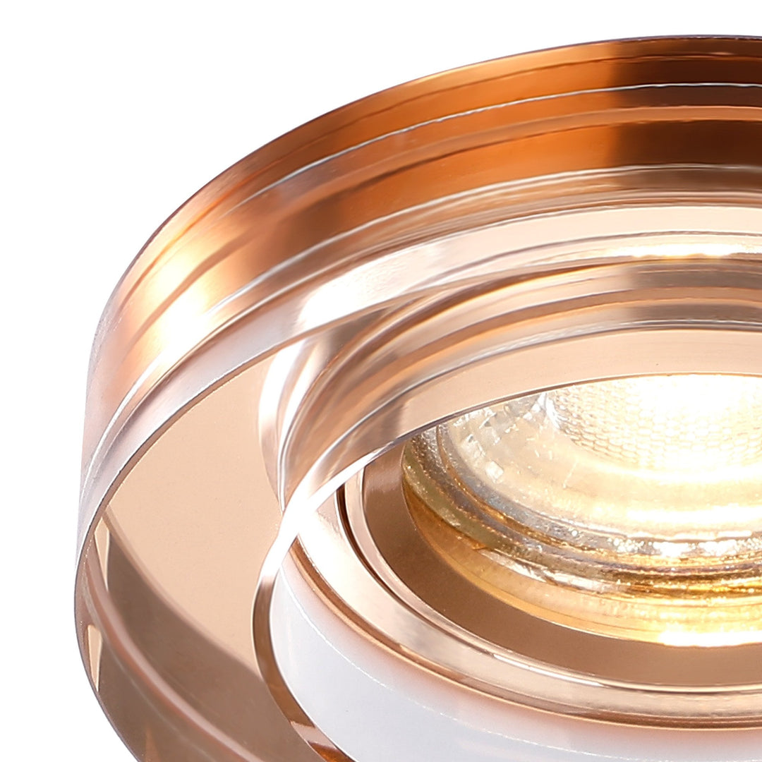 Diyas IL30821RG Crystal Downlight Deep Round Rim Only Rose Gold Cut Out: 62mm