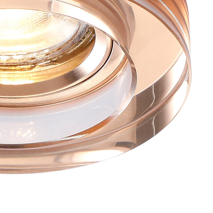 Diyas IL30821RG Crystal Downlight Deep Round Rim Only Rose Gold Cut Out: 62mm