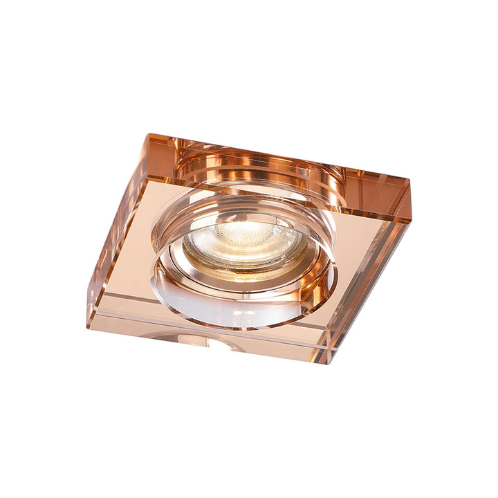 Diyas IL30822RG Crystal Downlight Deep Square Rim Only Rose Gold Cut Out: 62mm