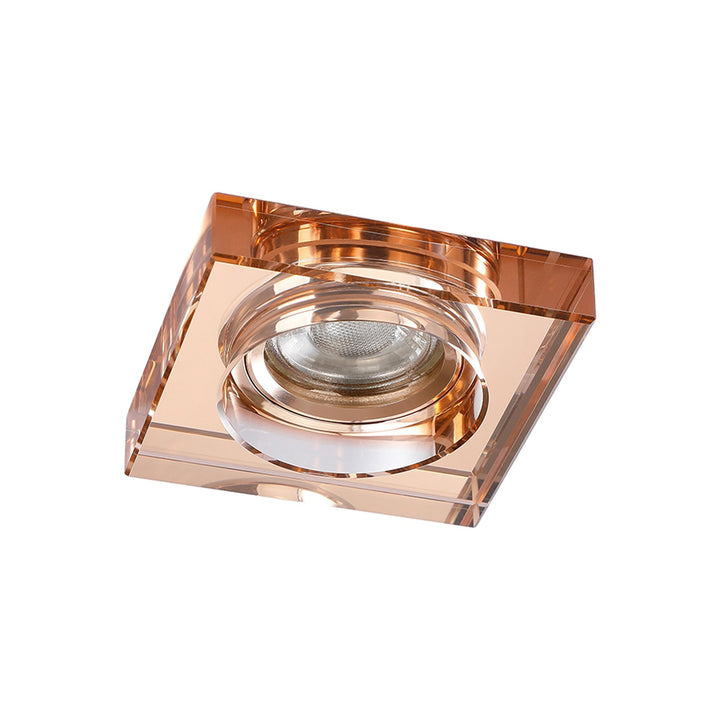 Diyas IL30822RG Crystal Downlight Deep Square Rim Only Rose Gold Cut Out: 62mm