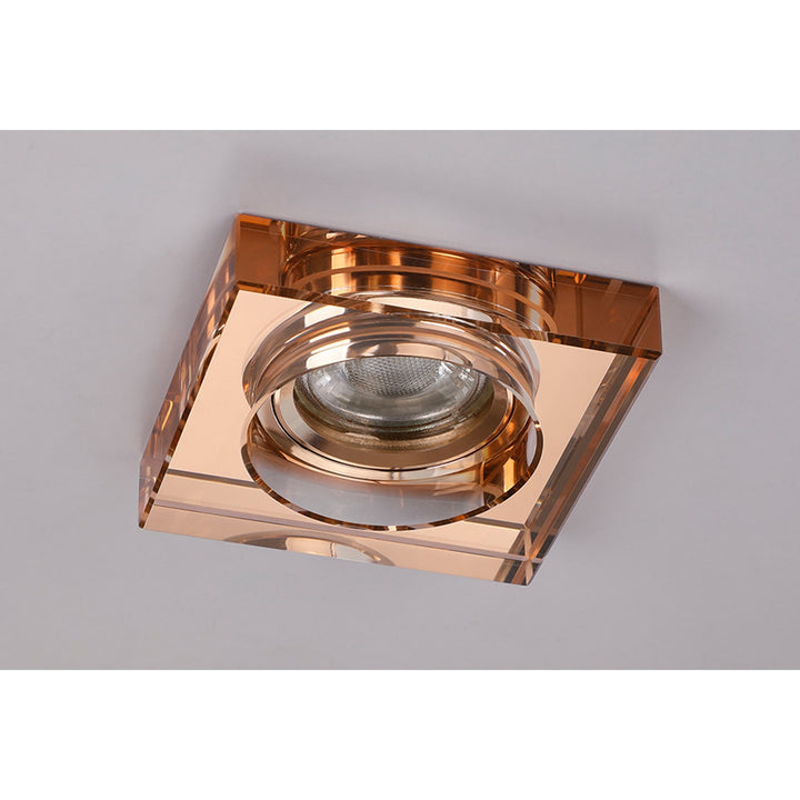 Diyas IL30822RG Crystal Downlight Deep Square Rim Only Rose Gold Cut Out: 62mm