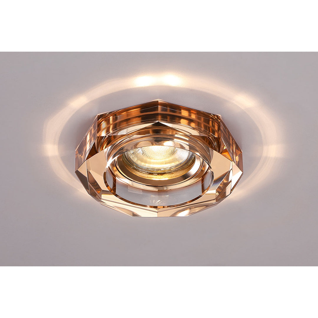 Diyas IL30823RG Crystal Downlight Deep Octagonal Rim Only Rose Gold Cut Out: 62mm