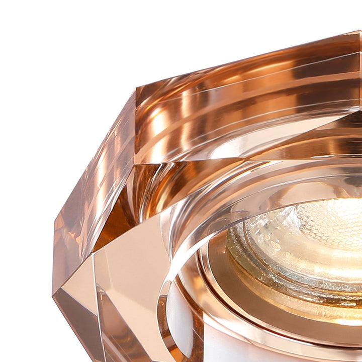 Diyas IL30823RG Crystal Downlight Deep Octagonal Rim Only Rose Gold Cut Out: 62mm