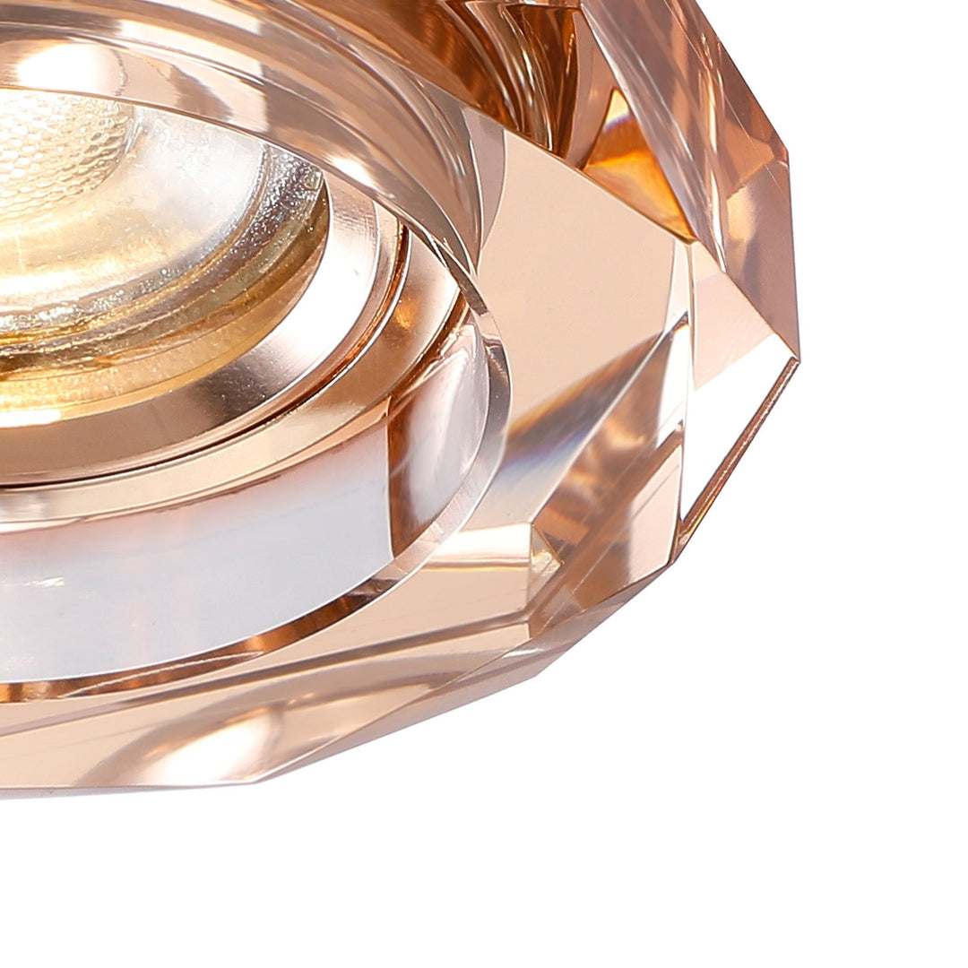 Diyas IL30823RG Crystal Downlight Deep Octagonal Rim Only Rose Gold Cut Out: 62mm