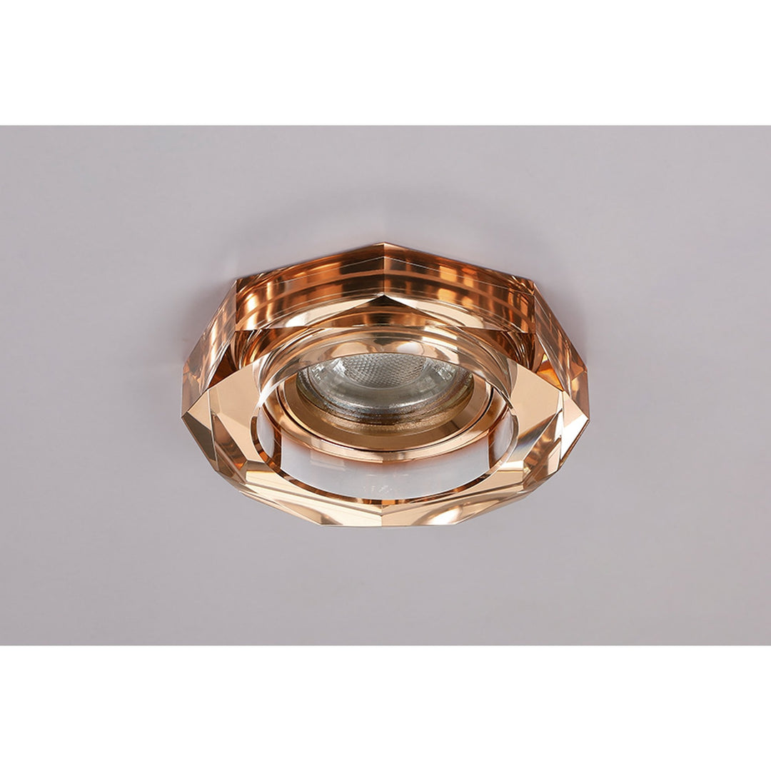 Diyas IL30823RG Crystal Downlight Deep Octagonal Rim Only Rose Gold Cut Out: 62mm