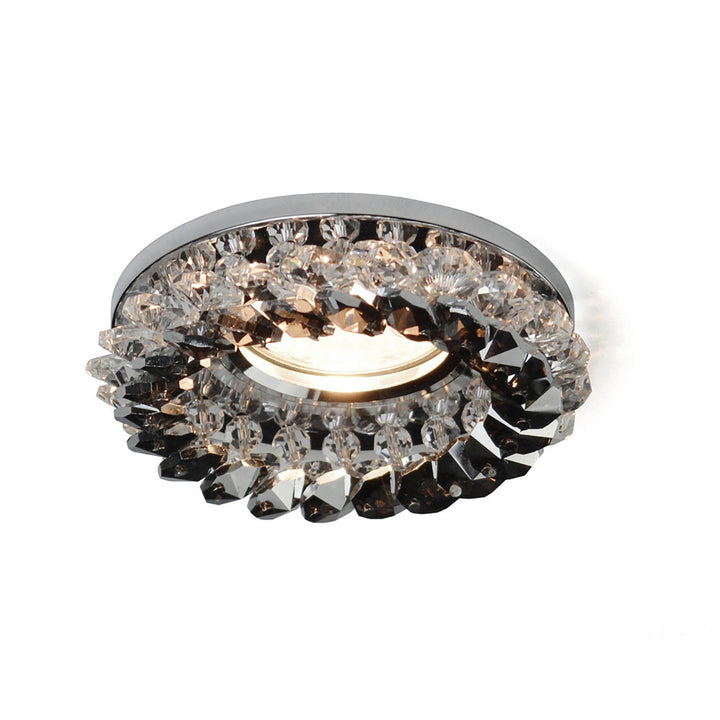 Diyas IL30805SM Crystal Cluster Downlight Round Rim Only Clear/Smoked Cut Out: 62mm