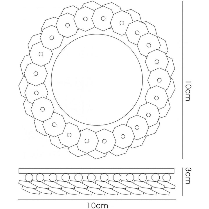 Diyas IL30805SM Crystal Cluster Downlight Round Rim Only Clear/Smoked Cut Out: 62mm