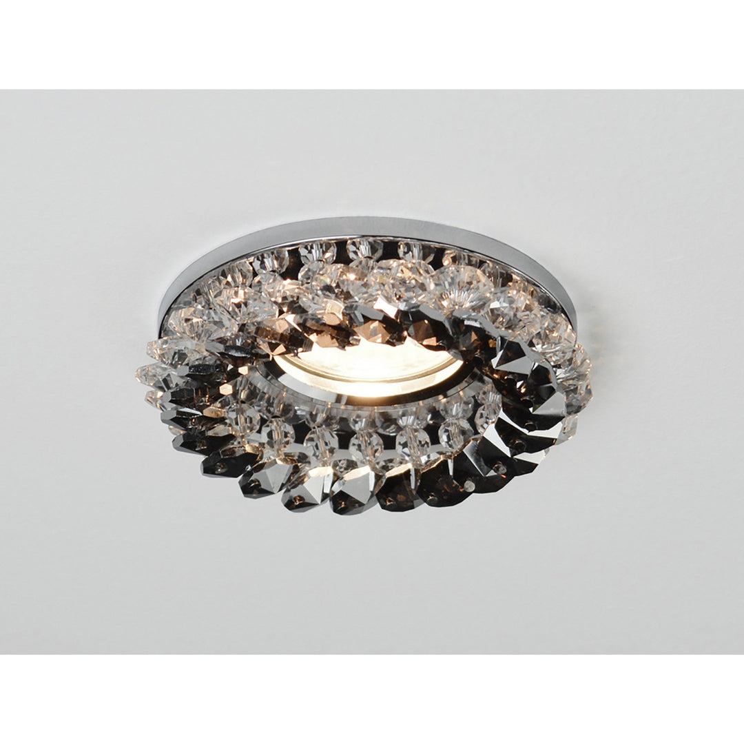 Diyas IL30805SM Crystal Cluster Downlight Round Rim Only Clear/Smoked Cut Out: 62mm