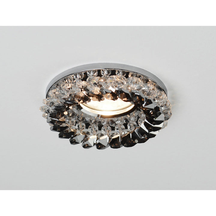 Diyas IL30805SM Crystal Cluster Downlight Round Rim Only Clear/Smoked Cut Out: 62mm