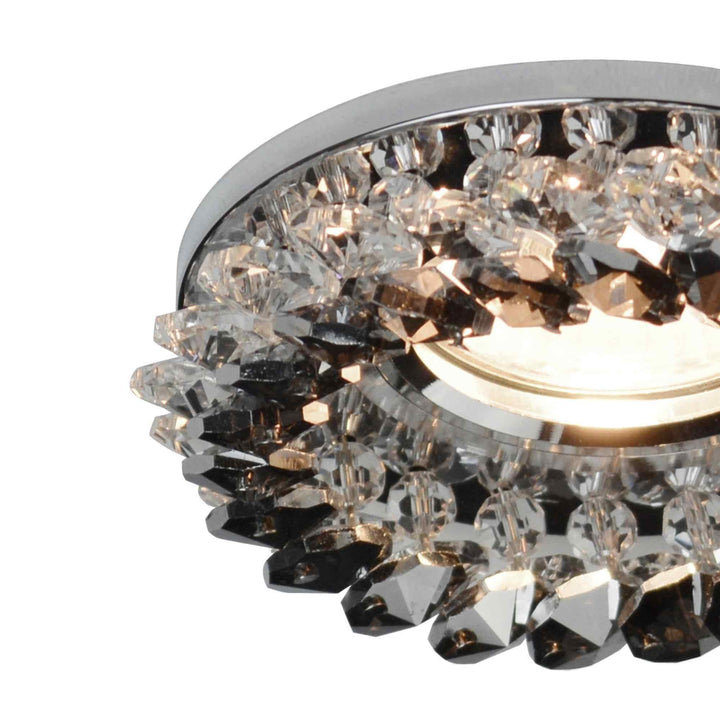 Diyas IL30805SM Crystal Cluster Downlight Round Rim Only Clear/Smoked Cut Out: 62mm