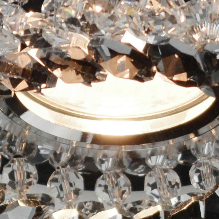 Diyas IL30805SM Crystal Cluster Downlight Round Rim Only Clear/Smoked Cut Out: 62mm