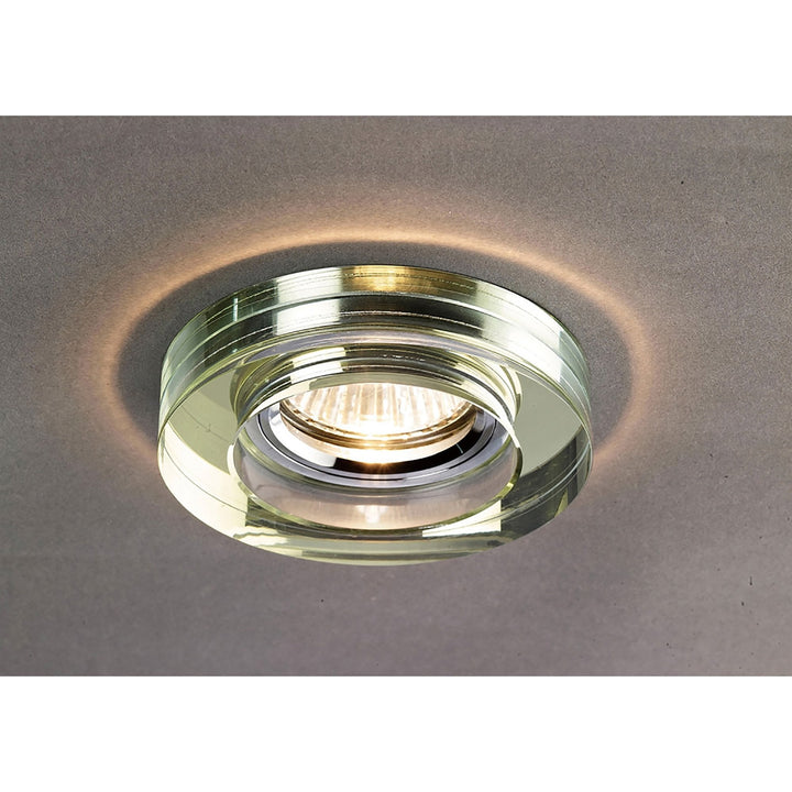 Diyas IL30821WI Crystal Downlight Deep Round Rim Only White Wine Cut Out: 62mm