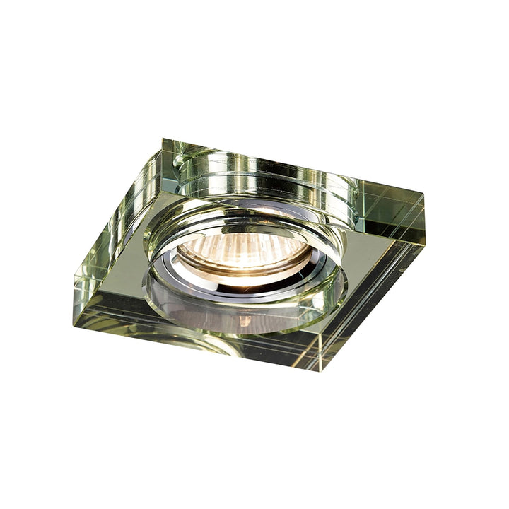 Diyas IL30822WI Crystal Downlight Deep Square Rim Only White Wine Cut Out: 62mm