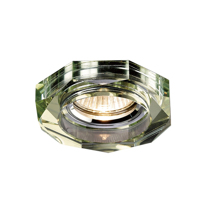 Diyas IL30823WI Crystal Downlight Deep Octagonal Rim Only White Wine Cut Out: 62mm