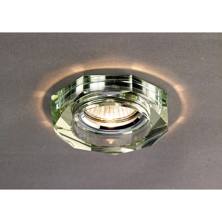 Diyas IL30823WI Crystal Downlight Deep Octagonal Rim Only White Wine Cut Out: 62mm