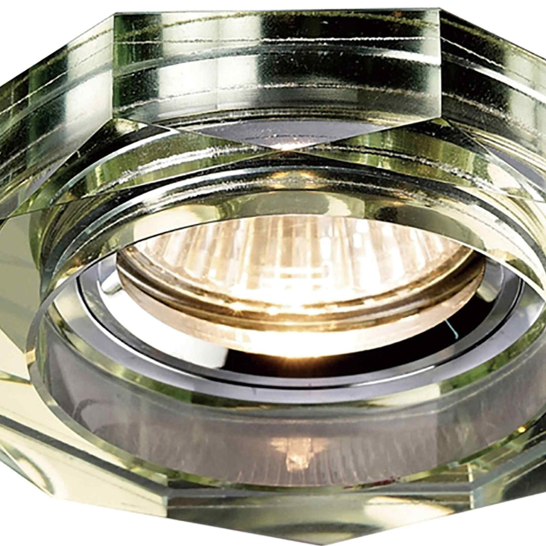 Diyas IL30823WI Crystal Downlight Deep Octagonal Rim Only White Wine Cut Out: 62mm (S)