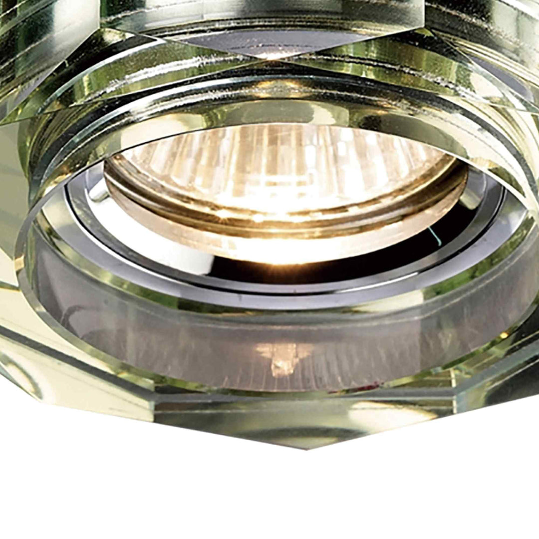 Diyas IL30823WI Crystal Downlight Deep Octagonal Rim Only White Wine Cut Out: 62mm (S)