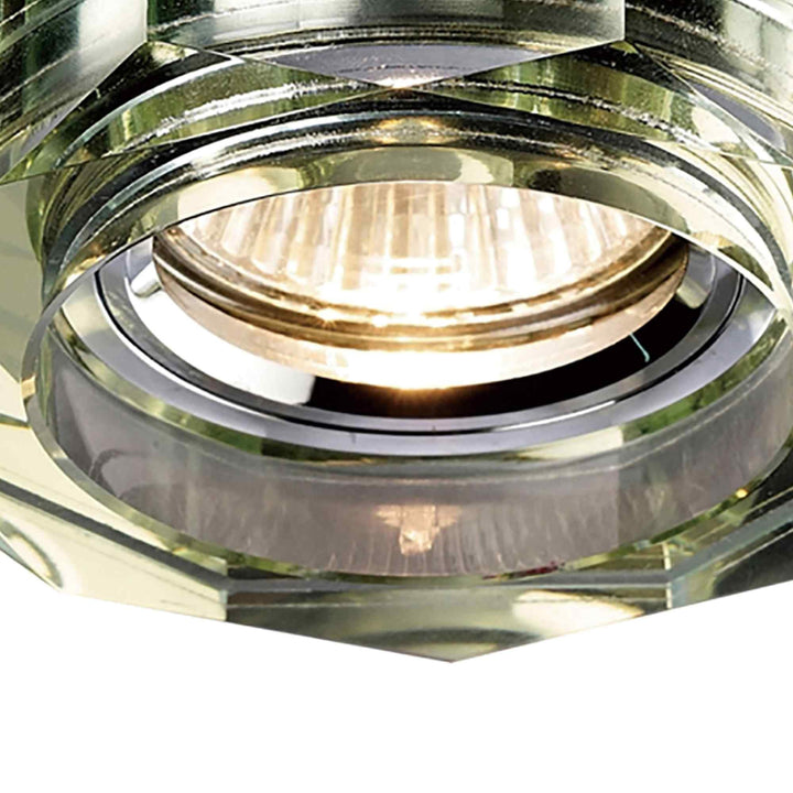 Diyas IL30823WI Crystal Downlight Deep Octagonal Rim Only White Wine Cut Out: 62mm (S)