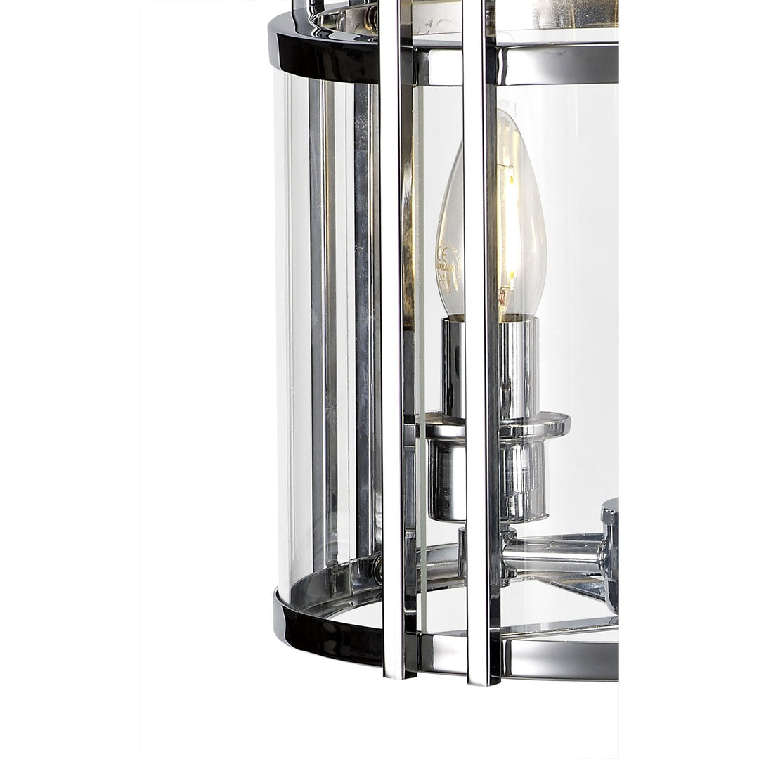 Diyas IL31087 Eaton Table Lamp 3 Light E14 Polished Chrome/Glass