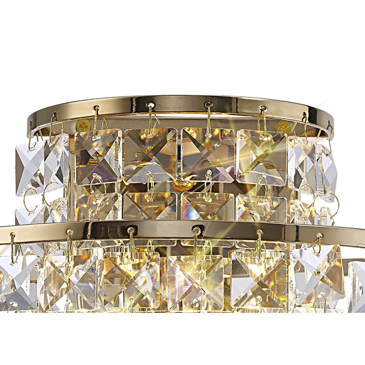 Diyas IL31810 Maddison Wall Lamp 2 Light G9 French Gold/Crystal