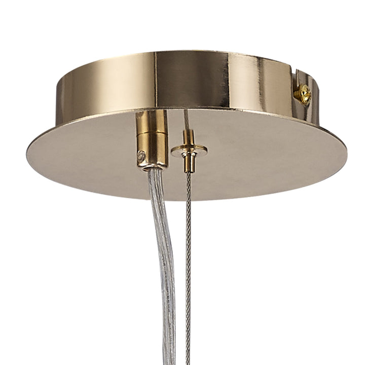 Diyas IL31813 Maddison Pendant Cylinder 2 Light G9 French Gold/Crystal (S)