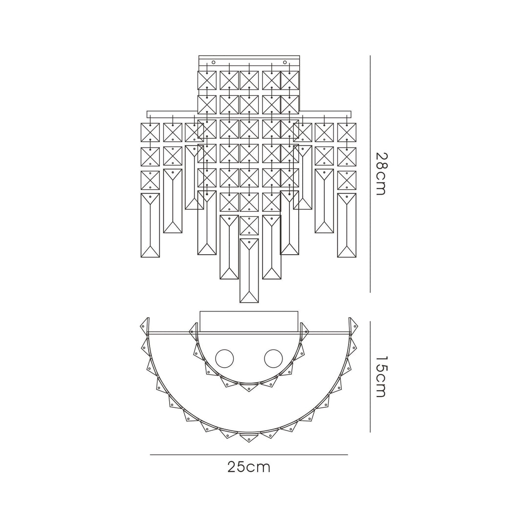 Diyas IL30250/IP Maddison Bathroom Wall Lamp 2 Light G9 Polished Chrome/Crystal