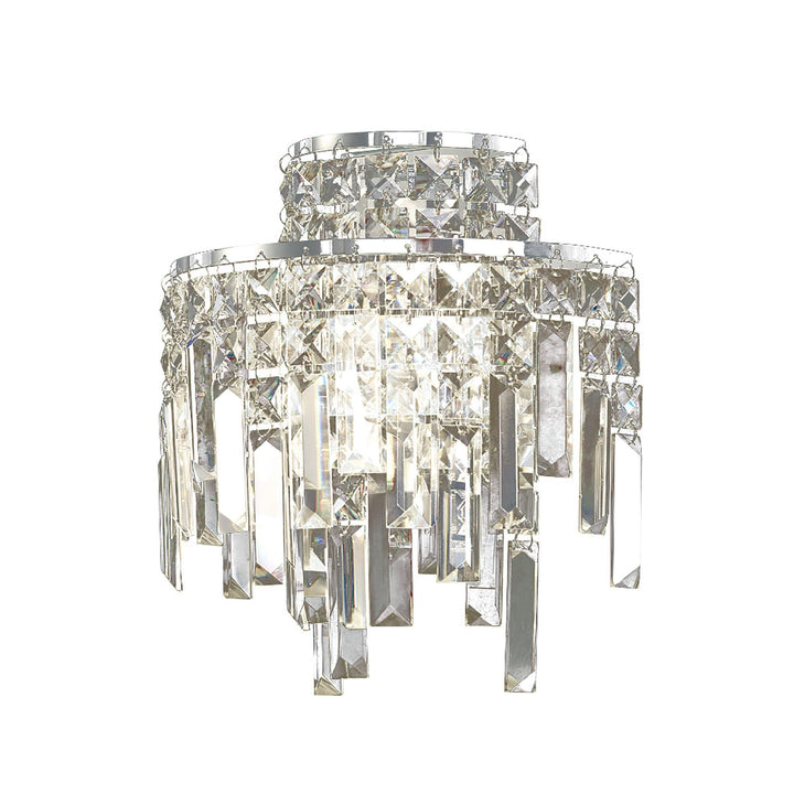 Diyas IL30250/IP Maddison Bathroom Wall Lamp 2 Light G9 Polished Chrome/Crystal