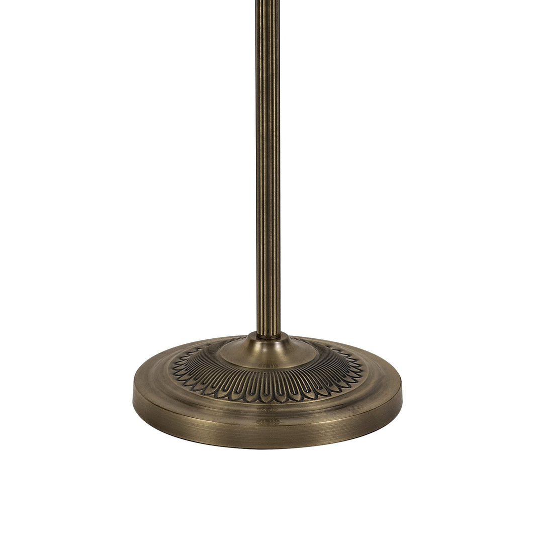 Diyas IL31575 Marisa Floor Lamp 1 Light E27 Antique Brass/Amber Crystal