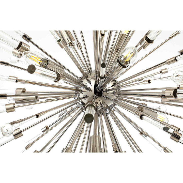 Diyas IL32831PN Noon Pendant 12 Light E14 Polished Nickel/Clear Glass