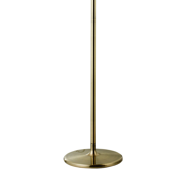 Diyas IL30066/CR Olivia Floor Lamp Cream Shade 3 Light E14 Antique Brass/Crystal