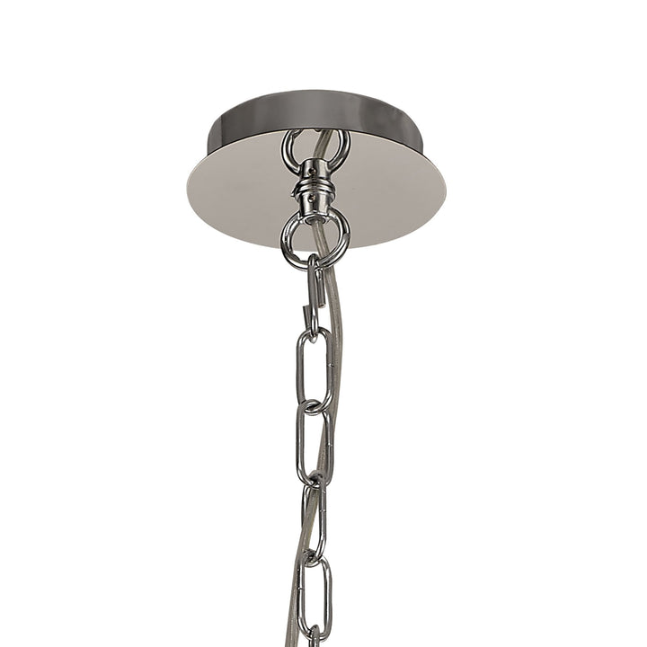 Diyas IL32793 Rhea Pendant 3 Light E14 Polished Chrome/Crystal Clear Glass