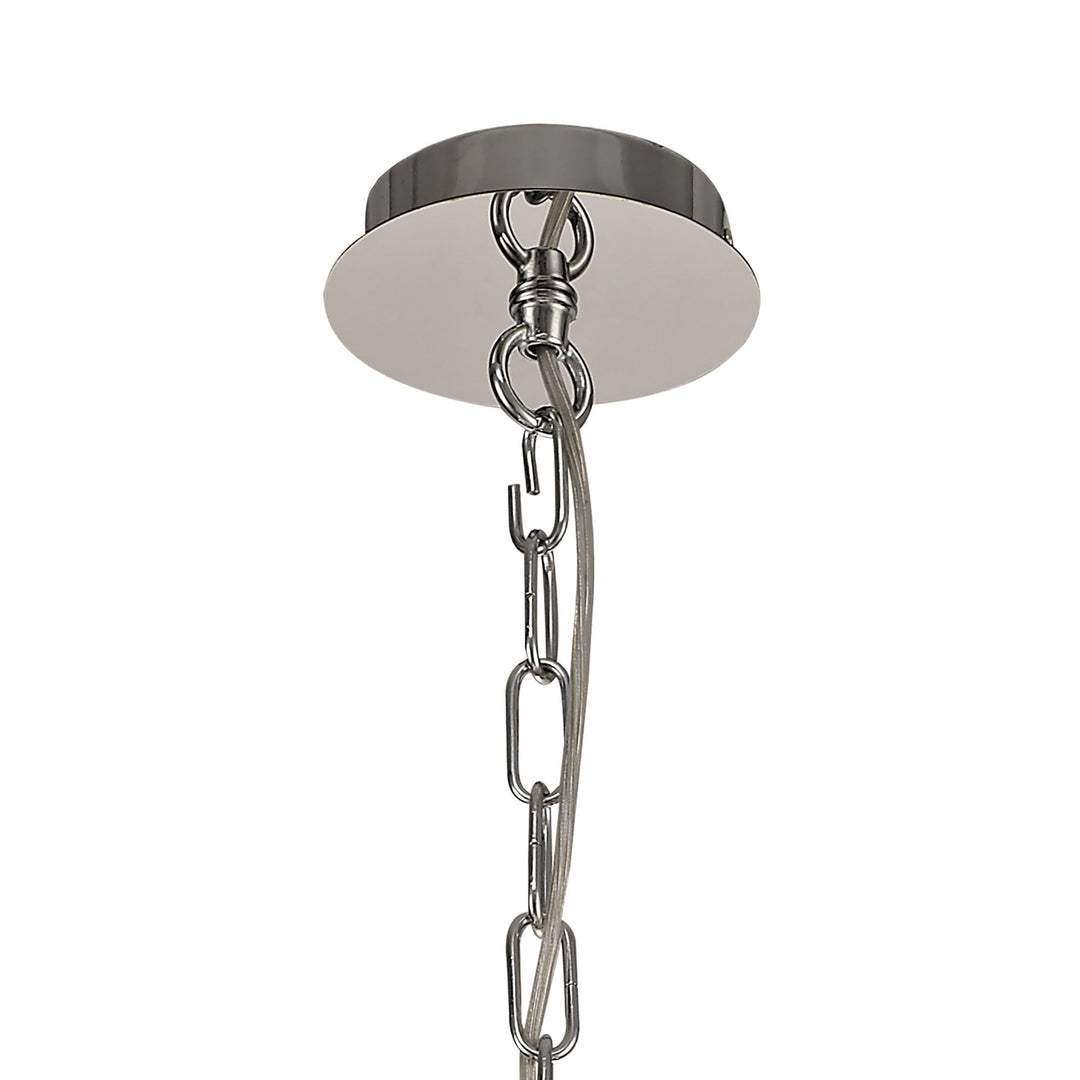 Diyas IL32795 Rhea Pendant 5 Light E14 Polished Chrome/Crystal Clear Glass