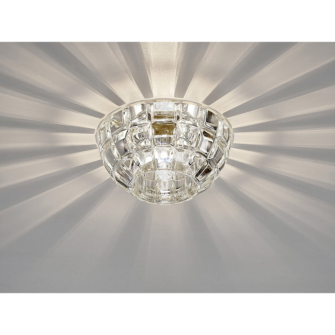 Diyas IL31840CH Ria G9 Dome Downlight 1 Light Polished Chrome/Crystal Cut Out: 60mm