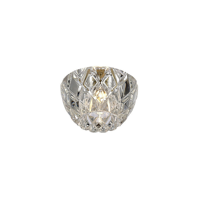 Diyas IL31843CH Ria G9 Diamond Faceted Round Downlight 1 Light Polished Chrome/Crystal Cut Out: 60mm