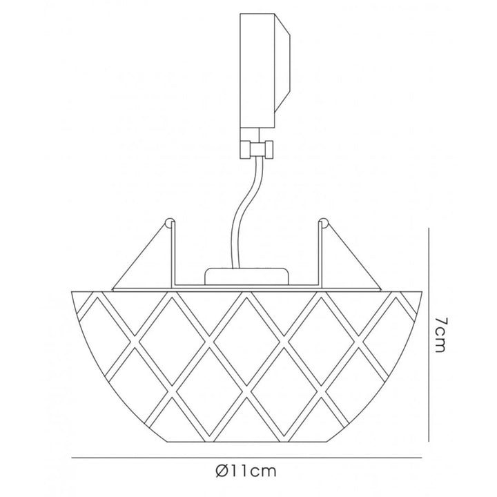 Diyas IL31843CH Ria G9 Diamond Faceted Round Downlight 1 Light Polished Chrome/Crystal Cut Out: 60mm