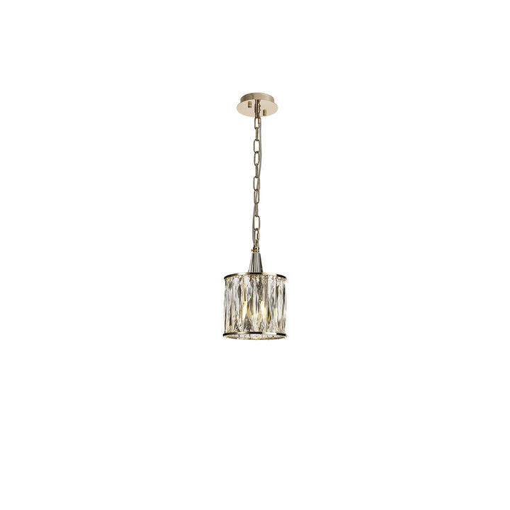 Diyas IL31823 Vivienne Pendant 1 Light E14 French Gold/Crystal