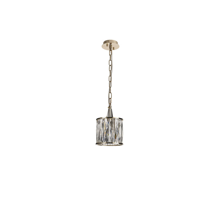 Diyas IL31823 Vivienne Pendant 1 Light E14 French Gold/Crystal