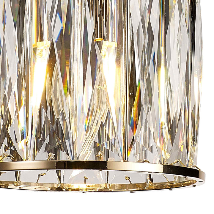 Diyas IL31823 Vivienne Pendant 1 Light E14 French Gold/Crystal