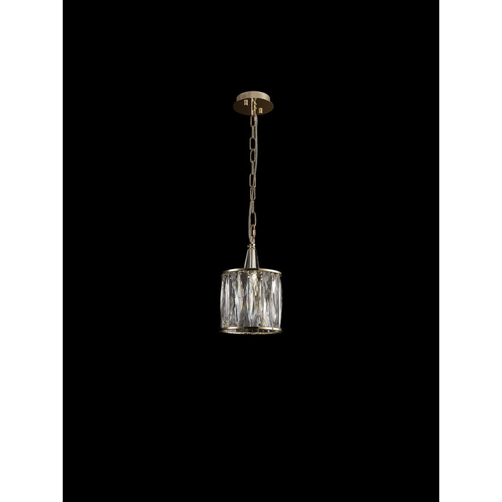 Diyas IL31823 Vivienne Pendant 1 Light E14 French Gold/Crystal