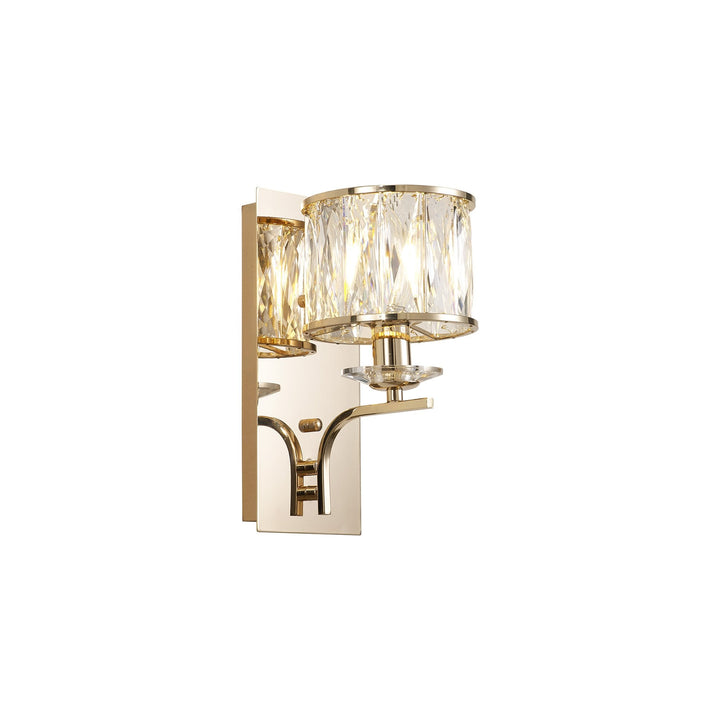 Diyas IL31827 Vivienne Wall Lamp 1 Light E14 French Gold/Crystal