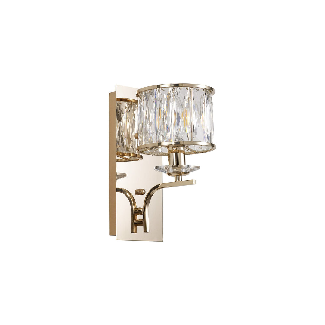 Diyas IL31827 Vivienne Wall Lamp 1 Light E14 French Gold/Crystal