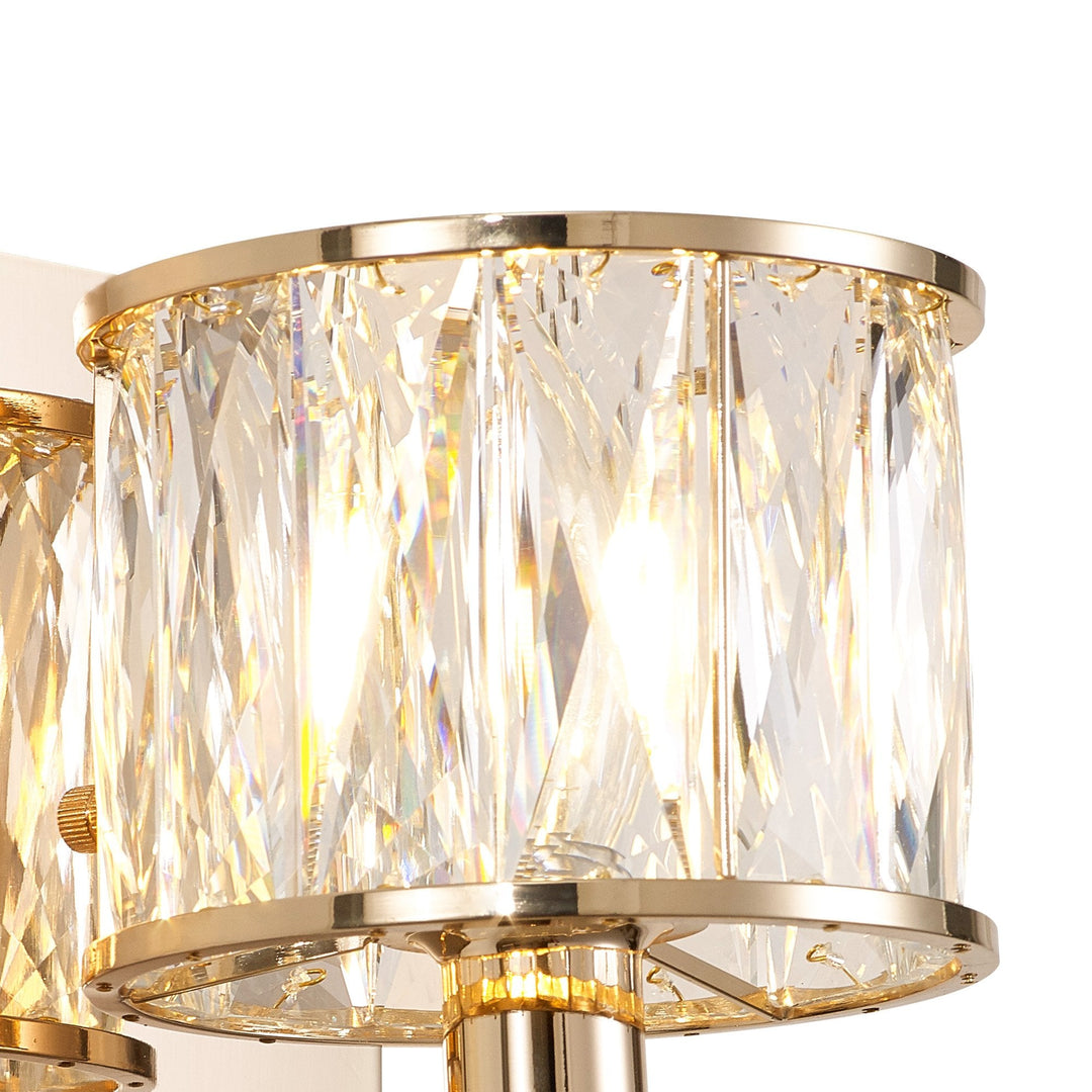 Diyas IL31827 Vivienne Wall Lamp 1 Light E14 French Gold/Crystal