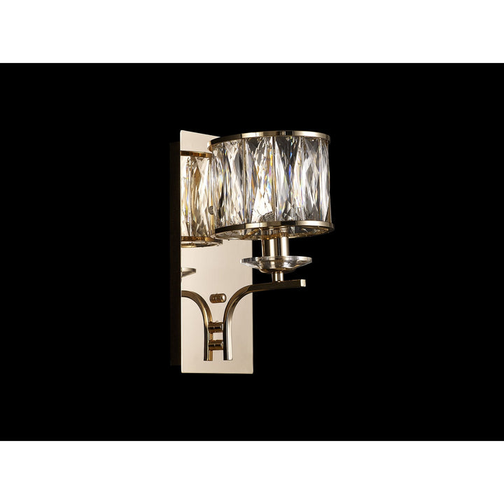 Diyas IL31827 Vivienne Wall Lamp 1 Light E14 French Gold/Crystal