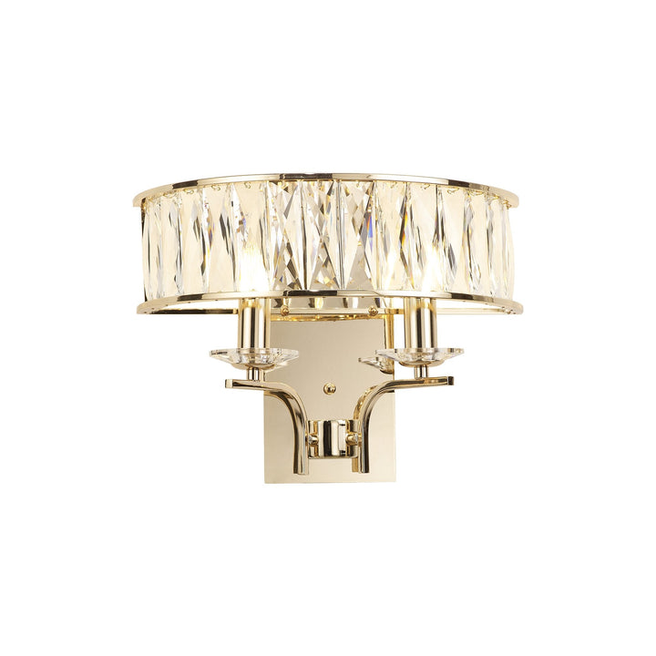 Diyas IL31828 Vivienne Wall Lamp 2 Light E14 French Gold/Crystal