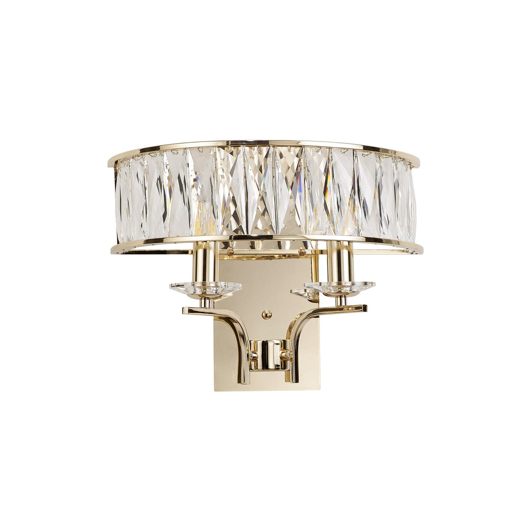 Diyas IL31828 Vivienne Wall Lamp 2 Light E14 French Gold/Crystal