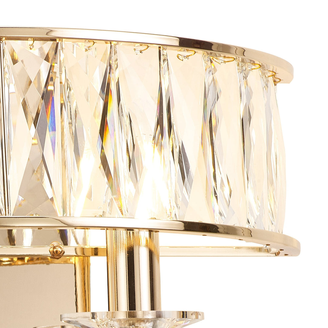 Diyas IL31828 Vivienne Wall Lamp 2 Light E14 French Gold/Crystal