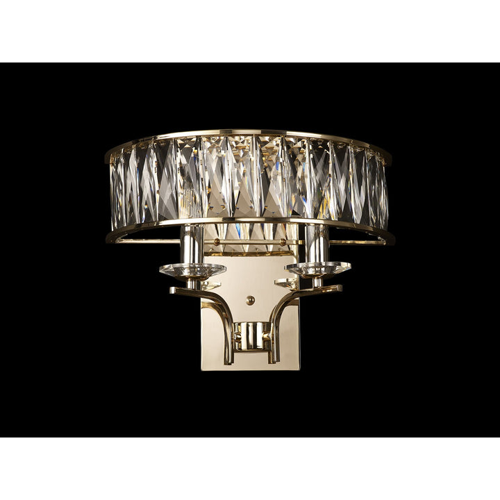 Diyas IL31828 Vivienne Wall Lamp 2 Light E14 French Gold/Crystal